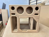 ตู้แบนพาส 12นิ้ว กระแทกข้าง (ลมหลังดอก) ลำโพงบลูทูธ DIY งานดิบ เสียงกลาง 6.5นิ้ว แหลม4 นิ้ว สำหรับระ