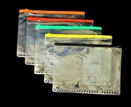 MAP PLASTIK ZIPPER POCKET SLETING B5 26 LUBANG ZIP BAG BINDER NOTE