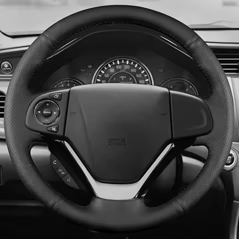 Custom Microfiber Leather Car Steering Wheel Cover For Honda CRV 2012 2013 2014 2012-2014 Car Interi