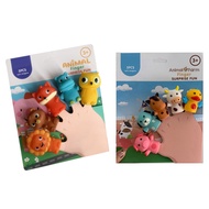 (TIPM) 2Set Finger for Children 5 Farm Animals PVC Bath Toys Hand Doll Set Early Eductional Toy(A) &