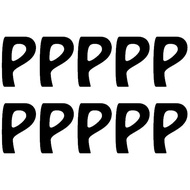 3 INCHES STICKER ALPHABET BIG LETTERS - STYLE 4 (A4 SIZE) PART 2 FOR BALLOON PLATE NUMBER BOBO BALLO