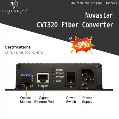 Novastar CVT320 Fiber Converter LED Display Fiber Optical Media Converter for Long Distance Signal T