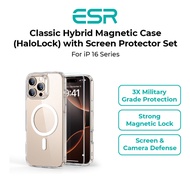 ESR iPhone 16 Pro / 16 Pro Max Classic Hybrid Case(HaloLock) with Screen Protector Set