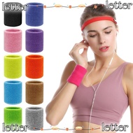 LETTER 1Pcs Wrist Support Band, Fitness Run Gym Sweat Towel Wristband,  Cotton 8x8cm Guard Protector