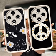 Soft Casing for Xiaomi Redmi 14C POCO C61 C75 A3 A3X X3 NFC X7 Pro 5G White Q60 Peaceminusone