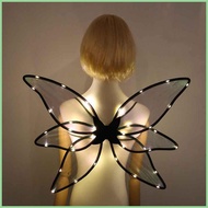 LED Fairy Wings LED 6 PCS Wings Light up Wings Fairy Godmother Costume Halloween Wings Lights Cospla