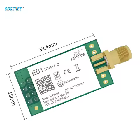 nRF24L01P 2.4GHz 500mW E01-2G4M27D SPI Transceiver E01-2G4M27D 27dBm SMA Long Range nRF24L01 PA LNA 