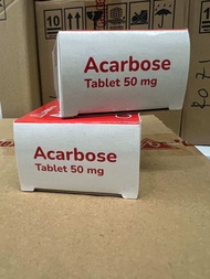 Ready Acarbose Tablet 50 mg Kemasan Kardus HaLaL