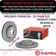BREMBO GENUINE DISC BRAKE ROTOR (FRONT) FOR MERC C180 C200 C220 [W205, C205] '13-23YR / E180 E200 E2