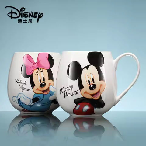 430ML Disney Mickey Mouse Family Cup Ceramic Golf Pluto Dog Cartoon Milk Breakfast Cups Donald Cute 