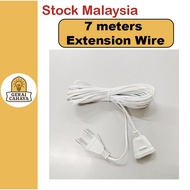 7Meters Extension Join Wire 2pin EU Plug Sambungan Wayar