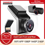 Sameuo U2000 dash cam front and rear 4k 2160P 2 camera CAR dvr wifi dashcam Video Recorder Auto Night Vision 24H Parking