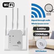 4 Antenna Wifi Repeater 300Mbps Fast Speed WiFi Range Extender 2.4G High Speed Wireless Signal