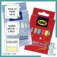 HBW Chalk Blackboard Chalk Teacher Black Board Chalk School White Chalk Colored Chalk [Future Ind]