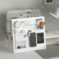 Magnetic Memo Board With Stand, Desktop Magnetic Board, Metal Board With Magnetic Clips, Suitable Fo