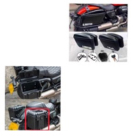 QJMOTO SRV250 refit Plastic Side box high strength PP Side Raincoat glove tool case Accessories