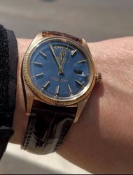Rolex 18k gold 1807 (not 1803）in rare blue dial 