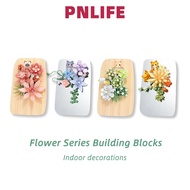PNLIFE Block Flower Ornaments Home Decoration (611083-86) Block Florist Series Sembo building blocks toys for adult gift