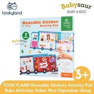 TOOKYLAND Reusable Stickers Activity Pad Reusable Sticker Activity Book for Girls and Boys 3 Years O