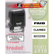 TRODAT 4910 CUSTOMIZED SELF INKING STAMP