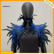 gotoparty|  Feather Shawl Adjustable Feather Shawl Feather Shrug Shawl Soft Adjustable Gothic Collar