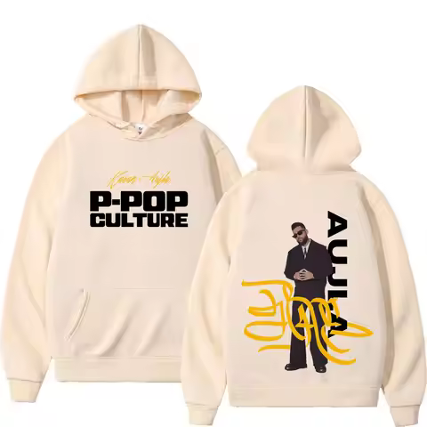 Rapper Karan Aujla P-POP Culture Tour 2026 Graphic Hoodie Men Women Fashion Pullover Loose Casual Ov