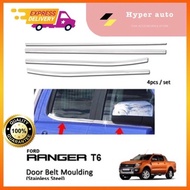 Ford Ranger 2014 T6 T7 Window Trim Chrome Door Belt Moulding 4 pcs ford ranger accessories