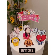 ♞BTS BT21 Cake Topper Set