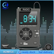 [Homyl4] AM/FM Radio Handheld Radio Small Radio Personal Radio for Walking Gray
