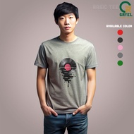 Kaos Distro T Shirt Katun Cowok Cewek Piringan Hitam Klasik