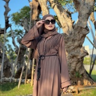 Ayra Abaya By Zahra Fursan - Outer Abaya - Tassel Belt - Nursing Friendly - Wudhu Friendly - Simple 