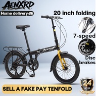 AENXRD Shimano gear Bicycle Foldable (20inch) Disc brakes 150kg load capacity Waterproof coating