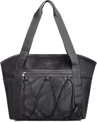 BAGSMART Womens Multi-Compartment Tote Bag with Elastic Cord for Travel Fitness Outdoor Activities