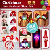 Deshop🏡2025 圣诞帽子 发光帽子，发箍，手圈  圣诞发夹 Merry Christmas Classic Santa Hats & Headband Santa Claus Furry Ca