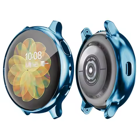 Electroplate Protective Watch Cover Case Cyan 40Mm Perfect Fit Active2 Anti-Scratch Flexible Tpu Sma