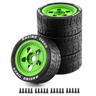 4PCS 100mm 17mm Hex Hub RC Tires Wheel for 1/7 ARRMA Cross Border Firebird Flat Racing Rally INFRACT