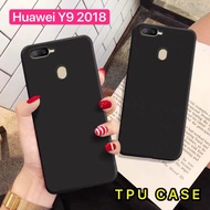 [ส่งจากไทย] Case Huawei Y9 2018 เคสโทรศัพท์หัวเว่ย y9 2018 เคสนิ่ม tpu เคสสีดําสีแดง เคสซิลิโคน