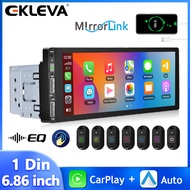 EKLEVA เครื่องเล่น MP5 MP5แอนดรอยด์แบบมีสายวิทยุติดรถยนต์6.86 Din 1 Din สำหรับรถยนต์สเตอริโอเครื่องเ