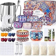 VIPNAJI Candle Making Kit, Accessories, Scented Candles, Gift Set, Beeswax, Wicks, Stickers, Wax Mel