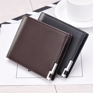 Men Short wallet Multi-slot Zip Purse card holder beg Dompet Lelaki beg duit murah