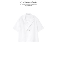 Stylish Turn-down Collar Short-Sleeve SHIRT 67PERCENT/67% - NOTCH LINEN SHIRT