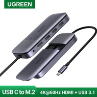 UGREEN USB C HUB USB Type C 3.1 to M.2 B-Key HDMI 4K 60Hz USB 3.1 10Gbps USB C HDMI HUB Splitter for MacBook Pro HUB