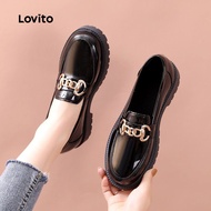 Elegant Boat Shoes Metal Buckle Loafers Boat Shoes for Women LFA90251