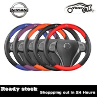 Steering wheel cover leather nissan serena c27 sentra n16 grand livina almera trail navara np300 sen