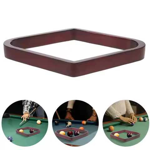 Wooden Triangle Rack 9 Pool Billiard Elegant Design Versatile Setup Easy Placement Home Accessories