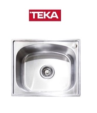 TEKA ซิงค์ล้างจาน 1 หลุม รุ่น VIVA 1B สีแสตนเลส ฟรีก็อกน้ำเย็น
