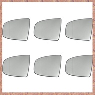 (NOQW) 6X Left Side Rear View Mirror Side Mirror Glass Heated + Adjustment for X5 E70 2007-2013 X6 E