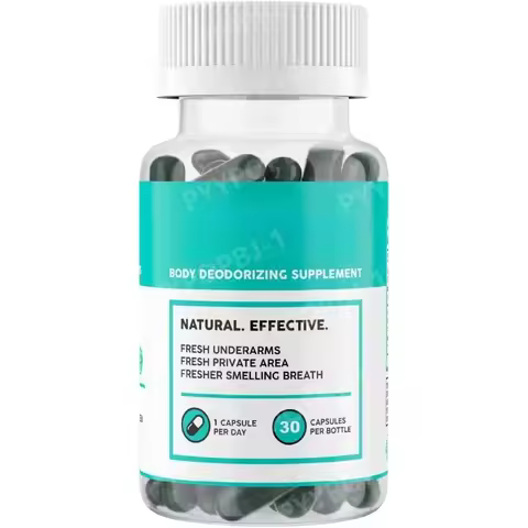 Chlorophyll Capsules - Natural Plant-based Daily Supplements Containing Herbal Ingredients 30 Capsul