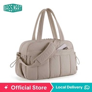 BAGSMART Puffy Water-Resistant Gym Travel Duffel for Women with Wet Pocket, Carry on Weekender Bags,