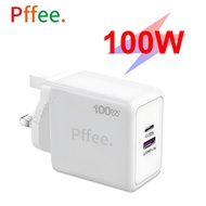 Pffee 100W USB C + QC5.0 Fast Charging Charger Type C Plug PD Adapter Travel USB Charging